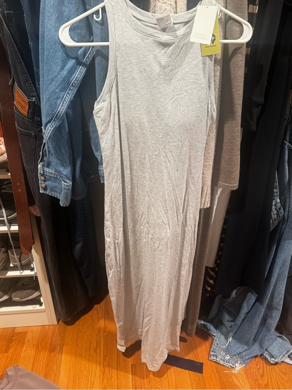 Athletic midi dress with built in bra